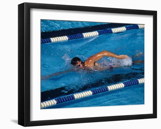 Male Swimmer in Action-null-Framed Photographic Print