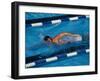 Male Swimmer in Action-null-Framed Photographic Print