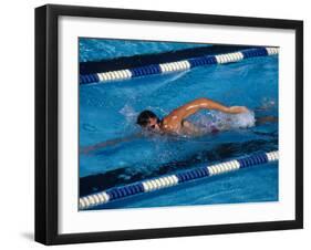 Male Swimmer in Action-null-Framed Photographic Print