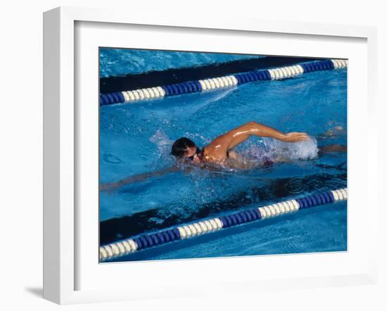 Male Swimmer in Action-null-Framed Photographic Print