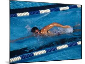 Male Swimmer in Action-null-Mounted Photographic Print