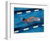 Male Swimmer in Action-null-Framed Photographic Print