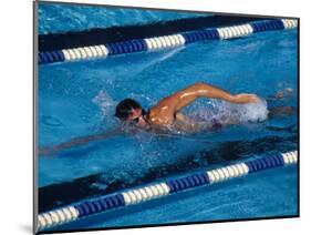 Male Swimmer in Action-null-Mounted Photographic Print