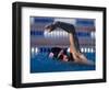 Male Swimmer in Action-null-Framed Photographic Print