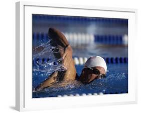 Male Swimmer in Action-null-Framed Photographic Print