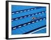 Male Swimmer Training Doing Laps in the Pool-null-Framed Photographic Print