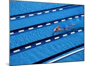 Male Swimmer Training Doing Laps in the Pool-null-Mounted Photographic Print