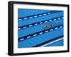 Male Swimmer Training Doing Laps in the Pool-null-Framed Photographic Print