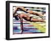 Male Swimmers at the Start of a Race-null-Framed Photographic Print