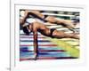 Male Swimmers at the Start of a Race-null-Framed Photographic Print