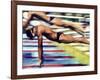 Male Swimmers at the Start of a Race-null-Framed Photographic Print