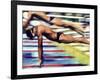 Male Swimmers at the Start of a Race-null-Framed Photographic Print