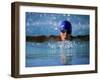 Male Swimmers Performing the Butterfly-null-Framed Photographic Print