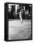 Male Tennis Player Jumping for Shot-null-Framed Stretched Canvas