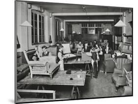 Male Upholstery Students, Shoreditch Technical Institute, London, 1914-null-Mounted Photographic Print