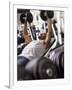 Male Working Out with Weights in a Health Club, Rutland, Vermont, USA-Chris Trotman-Framed Photographic Print