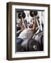 Male Working Out with Weights in a Health Club, Rutland, Vermont, USA-Chris Trotman-Framed Photographic Print