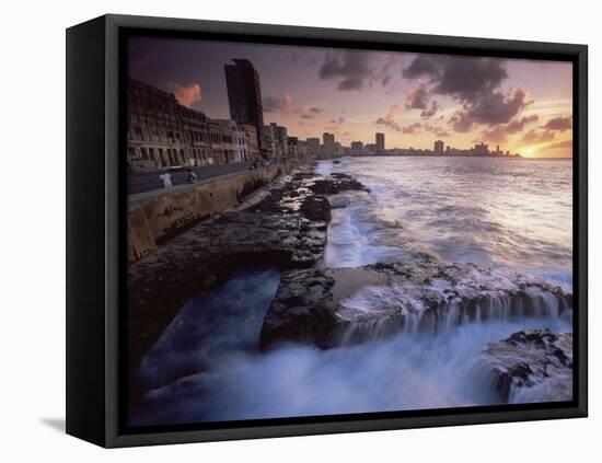 Malecon, Havana, Cuba, West Indies, Central America-Colin Brynn-Framed Stretched Canvas