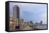 Malecon Street Along the Waterfront, Havana, UNESCO World Heritage Site, Cuba-Keren Su-Framed Stretched Canvas