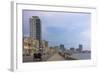 Malecon Street Along the Waterfront, Havana, UNESCO World Heritage Site, Cuba-Keren Su-Framed Photographic Print