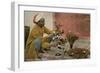 Malee, North African Gardener with Bouquets-null-Framed Art Print