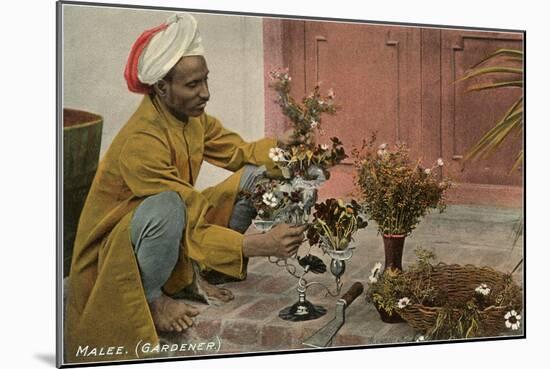 Malee, North African Gardener with Bouquets-null-Mounted Art Print