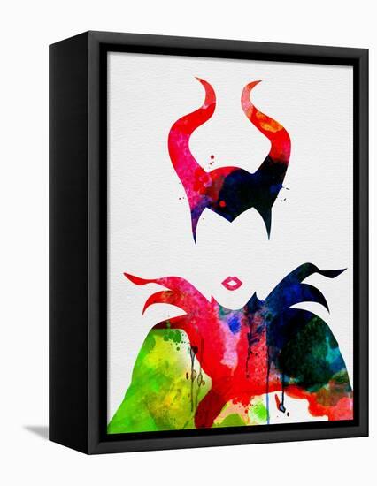 Maleficent Watercolor-Lora Feldman-Framed Stretched Canvas