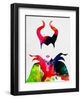 Maleficent Watercolor-Lora Feldman-Framed Art Print