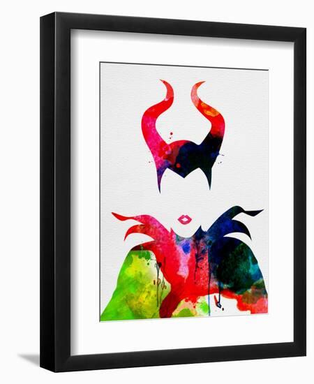 Maleficent Watercolor-Lora Feldman-Framed Art Print