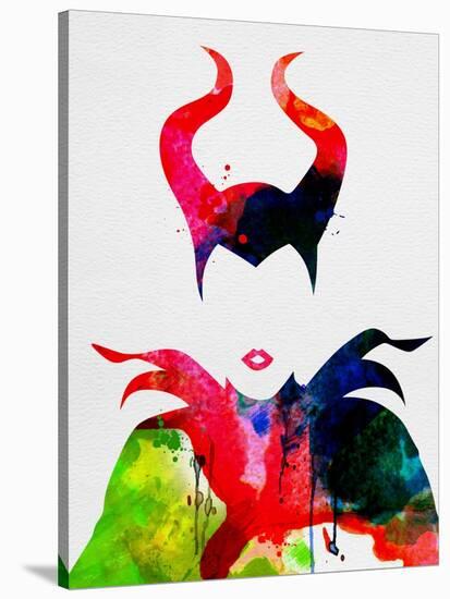 Maleficent Watercolor-Lora Feldman-Stretched Canvas
