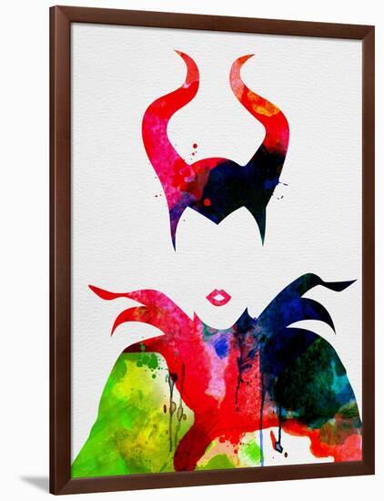 Maleficent Watercolor-Lora Feldman-Framed Art Print