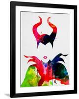 Maleficent Watercolor-Lora Feldman-Framed Art Print