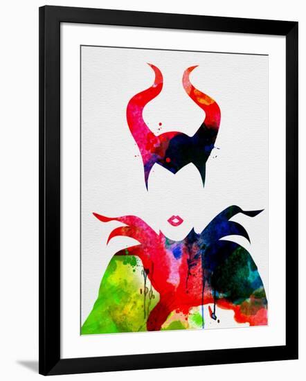 Maleficent Watercolor-Lora Feldman-Framed Art Print