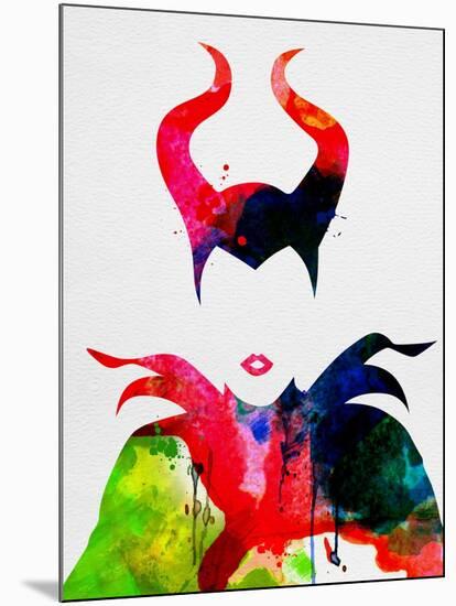 Maleficent Watercolor-Lora Feldman-Mounted Art Print