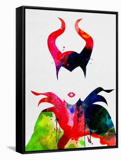 Maleficent Watercolor-Lora Feldman-Framed Stretched Canvas