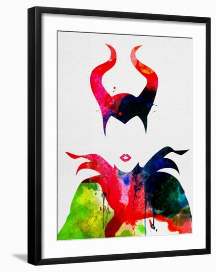 Maleficent Watercolor-Lora Feldman-Framed Art Print