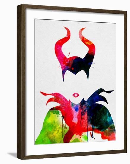 Maleficent Watercolor-Lora Feldman-Framed Art Print