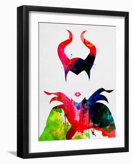 Maleficent Watercolor-Lora Feldman-Framed Art Print