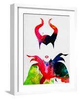 Maleficent Watercolor-Lora Feldman-Framed Art Print