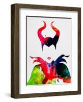 Maleficent Watercolor-Lora Feldman-Framed Art Print