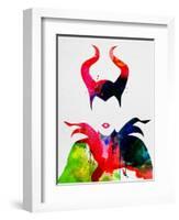 Maleficent Watercolor-Lora Feldman-Framed Art Print