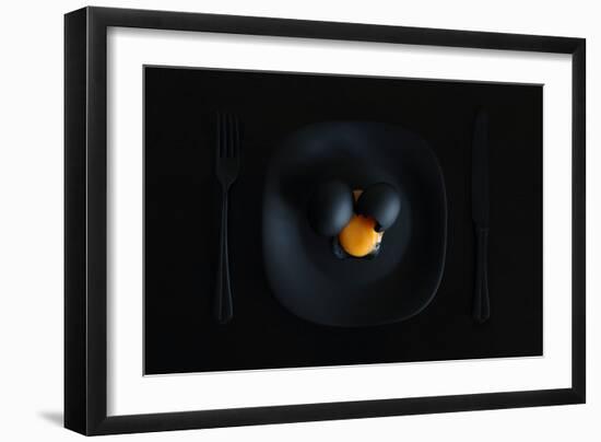 Malevich's breakfast. Or the black square.-Victoria Ivanova-Framed Photographic Print