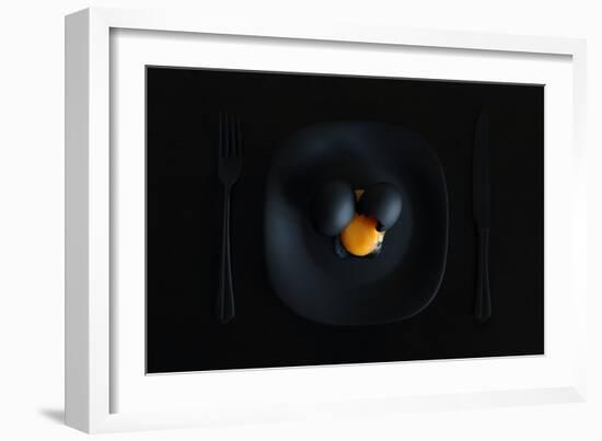 Malevich's breakfast. Or the black square.-Victoria Ivanova-Framed Photographic Print