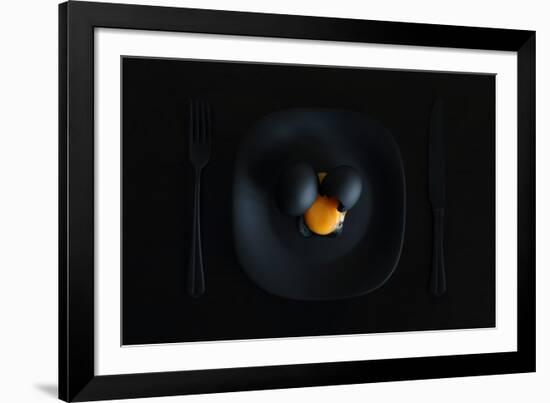 Malevich's breakfast. Or the black square.-Victoria Ivanova-Framed Photographic Print