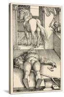 Malevolent Witch Bewitches a Groom in His Stable Before Doing Magic on the Horse-Hans Baldung Grien-Stretched Canvas