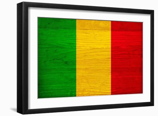 Mali Flag Design with Wood Patterning - Flags of the World Series-Philippe Hugonnard-Framed Art Print