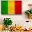 Mali Flag Design with Wood Patterning - Flags of the World Series-Philippe Hugonnard-Stretched Canvas displayed on a wall