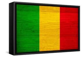 Mali Flag Design with Wood Patterning - Flags of the World Series-Philippe Hugonnard-Framed Stretched Canvas