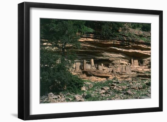 Mali, Mopti Region, Banani, Cliff of Bandiagara, Ancient Tellem Houses Carved in Rock-null-Framed Giclee Print