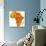 Mali on Actual Map of Africa-michal812-Stretched Canvas displayed on a wall